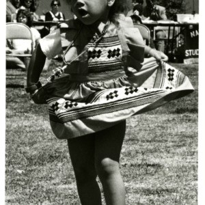 Young girl dancing at Native American Festival