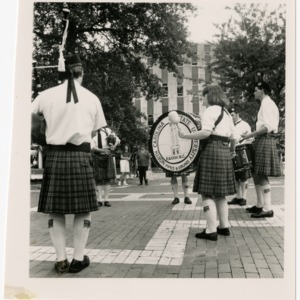 NCSU pipes & drums perform on the brickyard