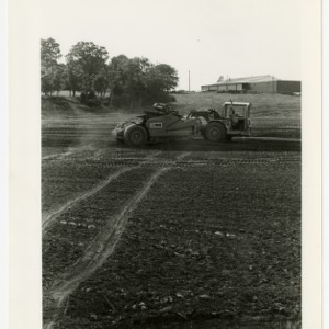 Dirt mover during Phase I of Veterinary School Construction
