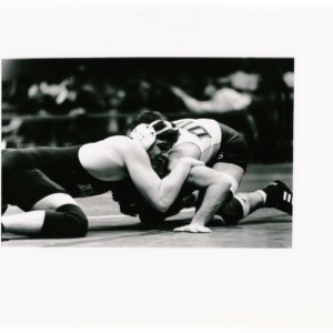 Wrestlers on the mat