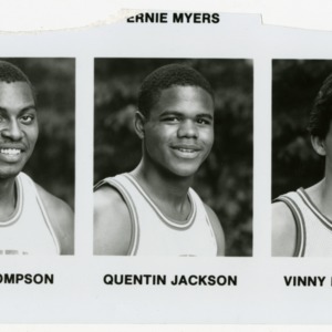NC State basketball players John Thompson, Quentin Jackson, and Vinny Del Negro