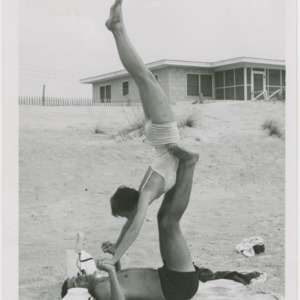 Handstand on Topsail Beach