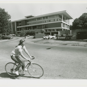 Cycling outside Talley Student Center