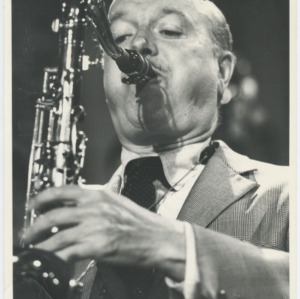 Bud Freeman Playing Saxophone