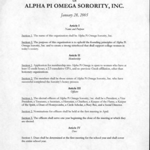 Alpha Pi Omega constitution