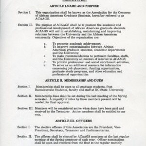 Association for the Concerns of African-American Graduate Students constitution