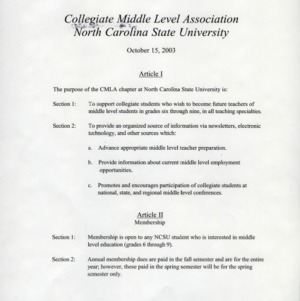Collegiate Middle Level Association constitution