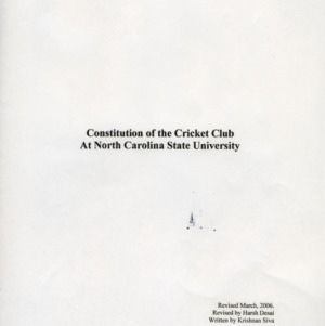 Cricket Club constitution