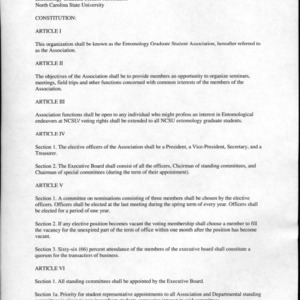 Entomology Graduate Student Association constitution