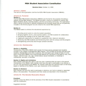 MBA Student Association constitution