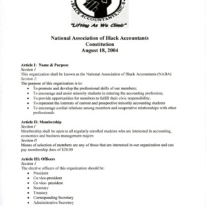 National Association of Black Accountants constitution