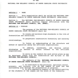 National Panhellenic Council constitution