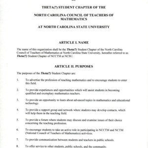 North Carolina Councils of Teachers of Mathematics constitution