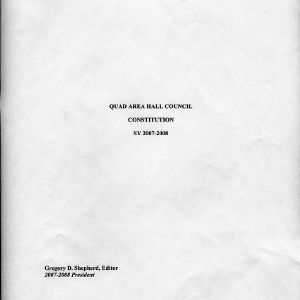 Quad Area Hall Council Constitution, School 2007-2008