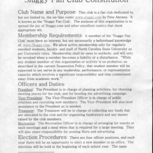 Sluggy Fan Club constitution