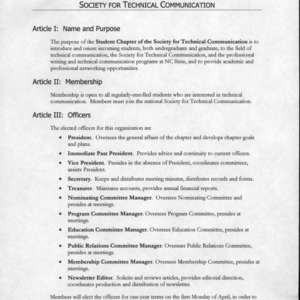 Society for Technical Communication constitution