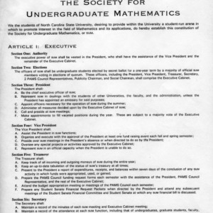Society of Undergraduate Mathematics constitution
