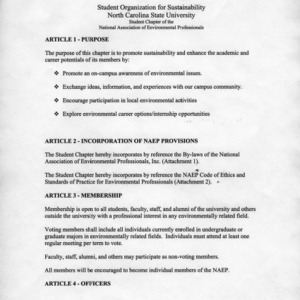 Student Organization for Sustainability constitution