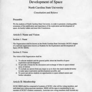 Students for the Exploration and Development of Space constitution