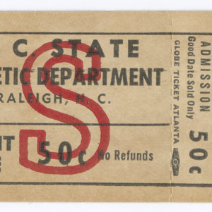 N.C. State Athletic Department admission tickets, undated