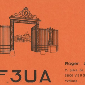 QSL Card from F3UA, Versailles, France, to W4ATC, NC State Student Amateur Radio