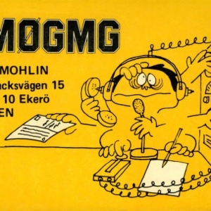 QSL Card from SM0GMG, Ekero, Sweden, to W4ATC, NC State Student Amateur Radio