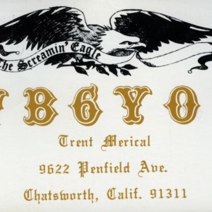 QSL Card from WB6YOT, Chatsworth, Calif, to W4ATC, NC State Student Amateur Radio