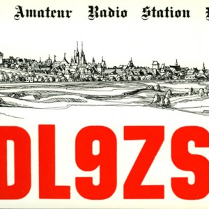 QSL Card from DL9ZS, Nuremberg, Germany, to W4ATC, NC State Student Amateur Radio