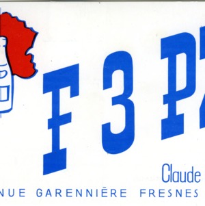 QSL Card from F3PZ, Paris, France, to W4ATC, NC State Student Amateur Radio