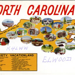 QSL Card from K4LWW, North Carolina, to W4ATC, NC State Student Amateur Radio