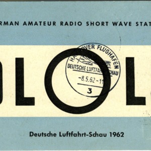 QSL Card from DL0LS, Hannover, Germany, to W4ATC, NC State Student Amateur Radio