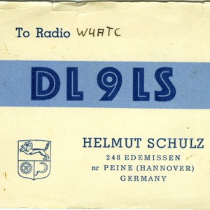 QSL Card from DL9LS, Hannover, Germany, to W4ATC, NC State Student Amateur Radio
