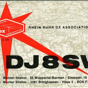 QSL Card from DJ8SW, Wuppertal-Barmen, Germany, Germany, to W4ATC, NC State Student Amateur Radio