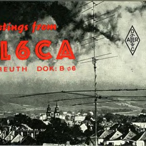 QSL Card from DL6CA, Bayreuth, Germany, to W4ATC, NC State Student Amateur Radio