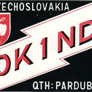 QSL Card from OK1ND, Pardubice, Czechoslovakia, to W4ATC, NC State Student Amateur Radio
