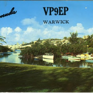 QSL Card from VP9EP, Paget, Bermuda, to W4ATC, NC State Student Amateur Radio
