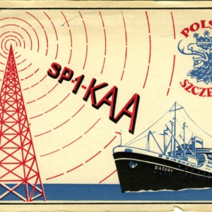 QSL Card from SP1KAA, Szczecin, Poland, to W4ATC, NC State Student Amateur Radio