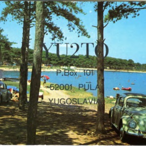 QSL Card from YU2TO, Pula, Yugoslavia, to W4ATC, NC State Student Amateur Radio