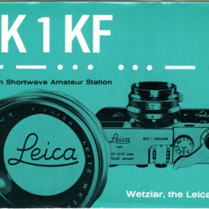 QSL Card from DK1KF, Wetzlar, Germany, to W4ATC, NC State Student Amateur Radio