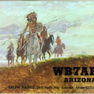 QSL Card from WB7AHZ, Scottsdale, Ariz., to W4ATC, NC State Student Amateur Radio
