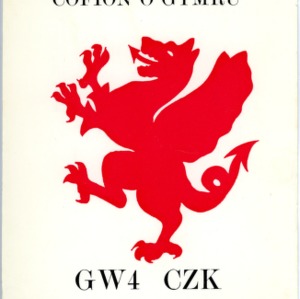 QSL Card from GW4CZK, Island of Anlesey, Wales, to W4ATC, NC State Student Amateur Radio