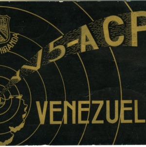 QSL Card from YV5-ACP, Los Teques, Venezuela, to W4ATC, NC State Student Amateur Radio
