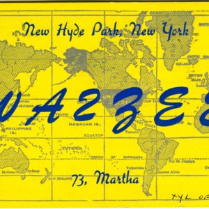 QSL Card from WA2ZEE, New Hyde Park, N.Y., to W4ATC, NC State Student Amateur Radio