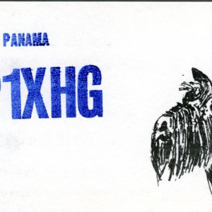 QSL Card from HP1XHG, Panama, to W4ATC, NC State Student Amateur Radio