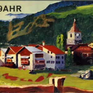 QSL Card from HB9AHR, Thalwil, Switzerland, to W4ATC, NC State Student Amateur Radio