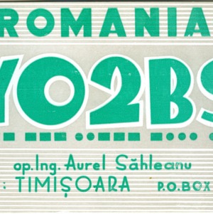 QSL Card from YO2BS, Timisoara, Romania, to W4ATC, NC State Student Amateur Radio
