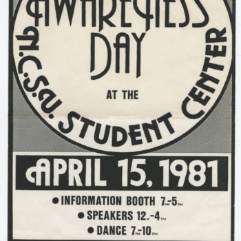Gay Awareness Day at the NCSU Student Center flyer