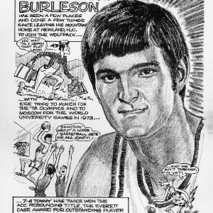 Comic profile of basketball player Tom Burleson
