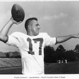 Frank Cackovic, North Carolina State quarterback, 1956-1958