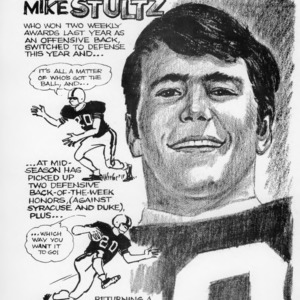 North Carolina State football player Mike Stultz cartoon profile